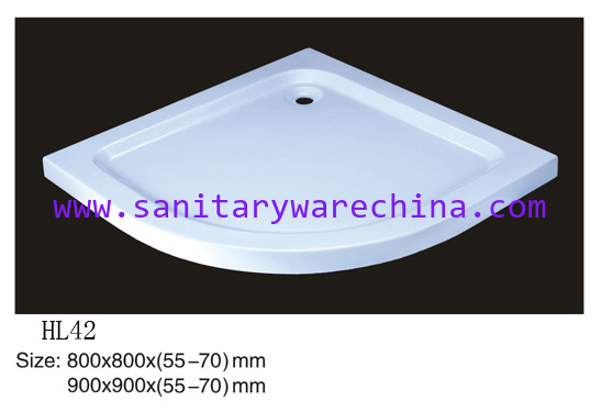 Acrylic shower tray, shower basin,acrylic shower base HDP-42 800X800X(55-70),900X900X(55-7